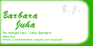 barbara juha business card